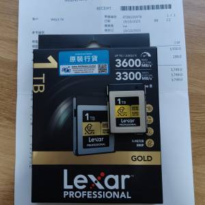 Lexar Professional GOLD CFexpress 4.0 Type B Card 1TB [R:3600 W:3300]