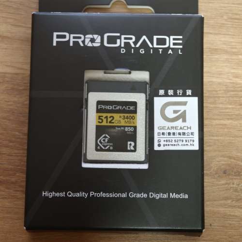 Prograde Digital CFexpress Type B 4.0 Memory Card Gold 記憶卡 512GB [R:3400 W...