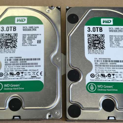 WD 3.5" 3T硬盤二隻