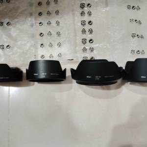 全新Nikon原廠蓮花狀遮光罩四款~~HB-28、HB-32、HB-53、HB-N102
