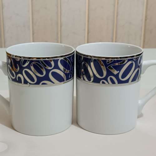全新 MILLENNIUM Tea/Coffee Mug/Cup  千禧年紀念杯 壹對 (Original Design by TIF...