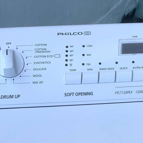 洗衣機Philco 飛歌 上置式二手洗衣機 (7kg, 1200轉/分鐘) PTL7120PEX 包送貨安裝 二...