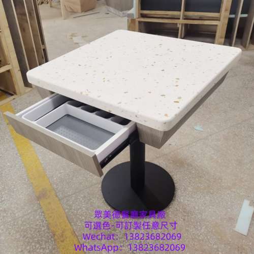 大理石餐檯傢俱訂造,餐館檯凳,茶餐廳飯臺table,專業傢俬訂製廠,櫃桶分隔抽屜餐檯訂...