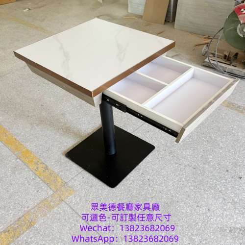 餐桌訂製,抽屜儲物餐桌枱子訂做廠家,深圳市眾美德餐廳傢具廠直供香港澳門,不鏽鋼包...
