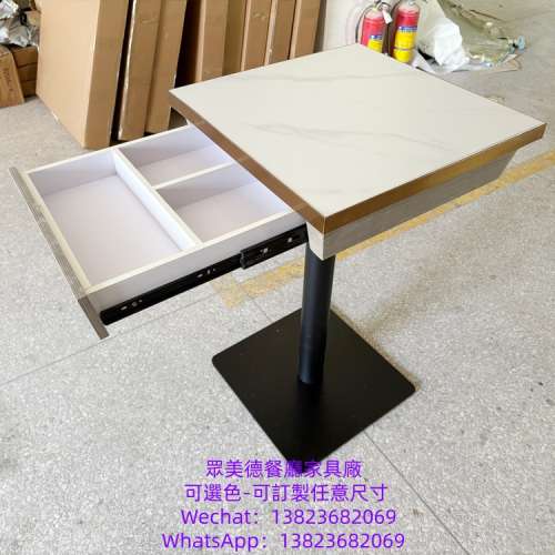 餐桌訂製,抽屜儲物餐桌枱子訂做廠家,深圳市眾美德餐廳傢具廠直供香港澳門,不鏽鋼包...