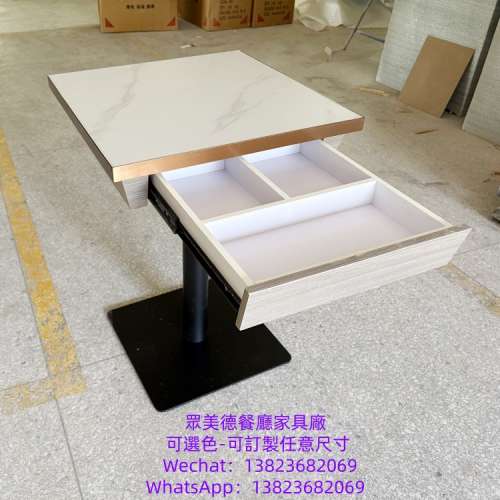 餐桌訂製,抽屜儲物餐桌枱子訂做廠家,深圳市眾美德餐廳傢具廠直供香港澳門,不鏽鋼包...