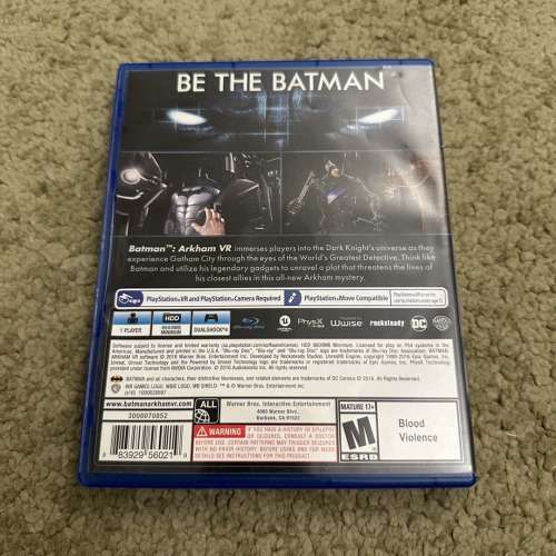 PS4 Playstation VR Game - BATMAN ARKHAM