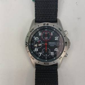 罕有全新Vintage 1990 7T92 Hi-Velocity Military Chronograph W/ Nylon Strap w/ ...