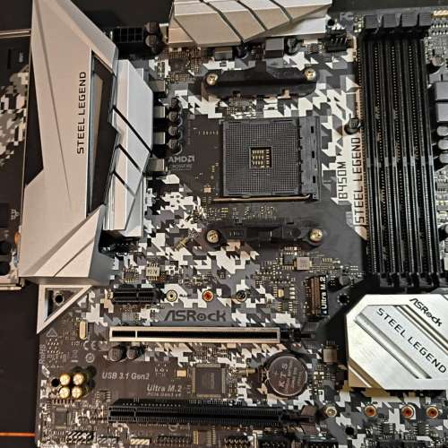 B450M Steel Legend Micro ATX主板 ((正版Window11Pro啟動碼)) Socket AM4