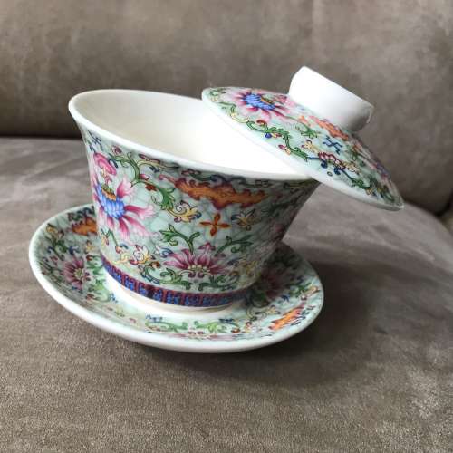 🍵 Ceramic Tea Cup with Plate and Lid NEW 全新 瓷 茶具 🍵