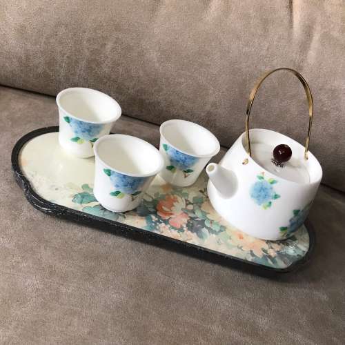 🍵 Ceramic Tea Set with Tray NEW 全新 瓷 茶具 🍵