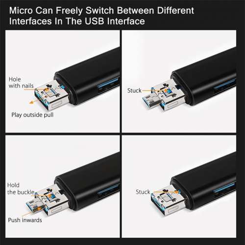 📱 OTG 3 in 1 Multifunctional Card Reader Type-C Micro USB NEW 全新 多功能 三...
