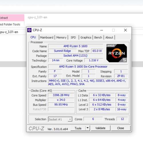 Asrock AB350 fatality itx/ac Mobo + Ryzen 5 1600 CPU + Wraith cooler