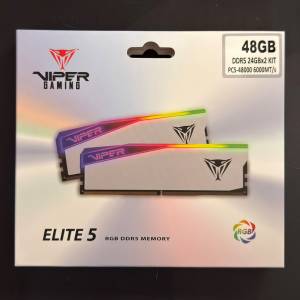 Patriot Viper Gaming DDR5 24GBx2 6000 C42 = 48GB KIT 白色RGB $5500