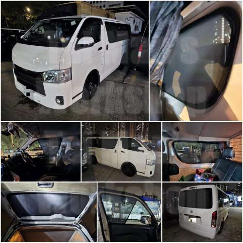 Toyota Hiace 200 全車防曬磁石窗網