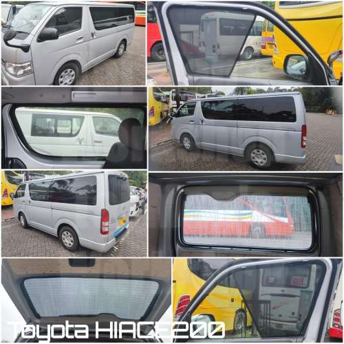Toyota Hiace 200 全車防曬磁石窗網
