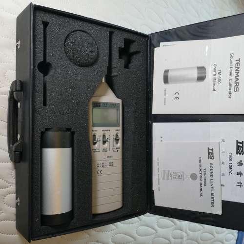 TES1350A Sound Level Meter + TM-100 Sound Level Calibrator