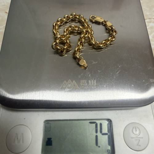 18K 750 黃金手鏈 長約7.5吋 大體靚款 $7300