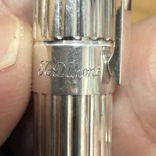 【925純銀/18K金尖】S.T. Dupont 都彭 Classique 經典直紋鋼筆 古董筆 法國製 珍藏...