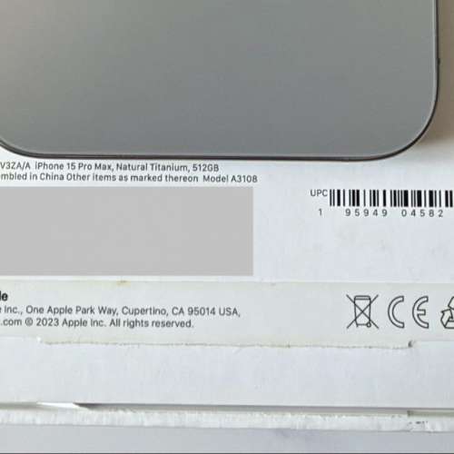 iPhone 15 Pro Max (512GB) 電85%