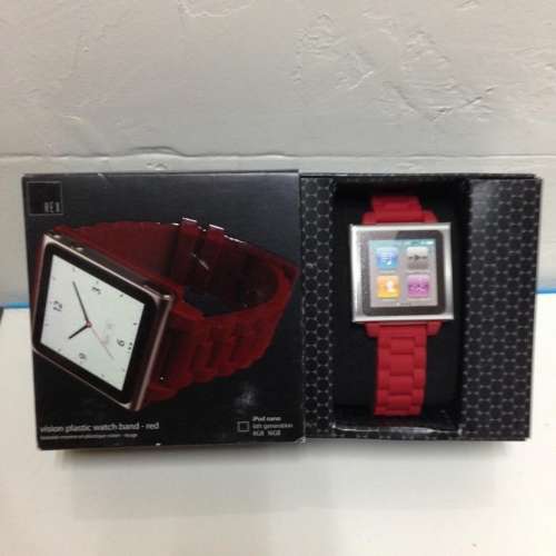 HEX VISION Watch Band for iPod Nano or Regular Watch RED NEW 全新錶带 也適合普...