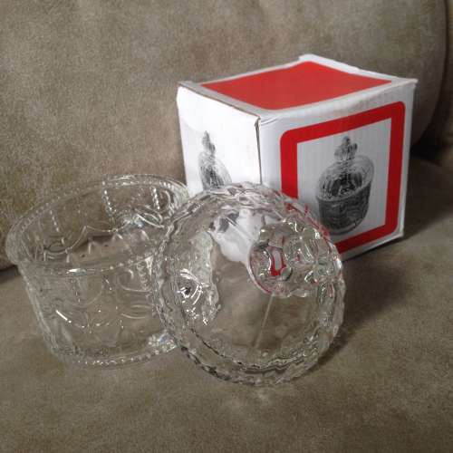 🍬 Glass Decorative Jar / Candy Jar / Cosmetic Jar 9x11.5cm NEW 全新 玻璃 糖果...