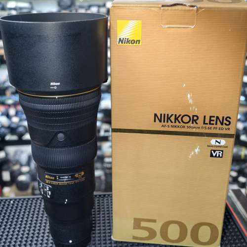 Nikon 500/5.6 E PF VR 500MM F 極新 全套包裝整齊 （no Sony CANON olympus Panas...