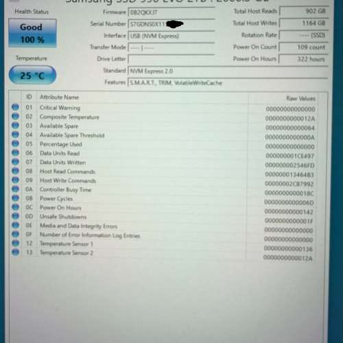 幾乎全新三星 Samsung 990 EVO 2TB nvme m.2 ssd