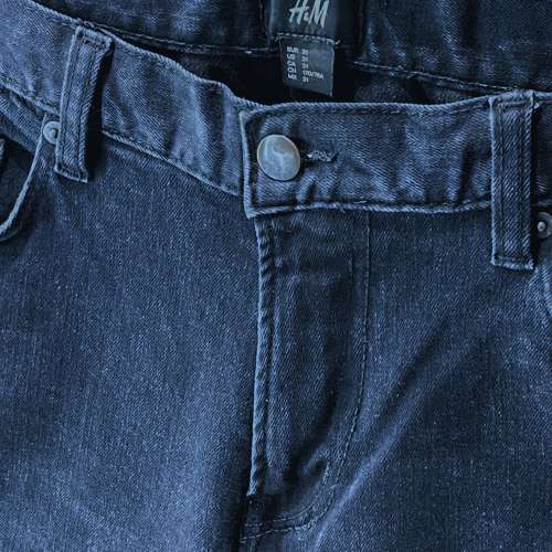 H&M Denim Men's Jeans 34"腰 Modern Straight 男裝 Dark Navy Blue 海軍藍淨色牛仔褲