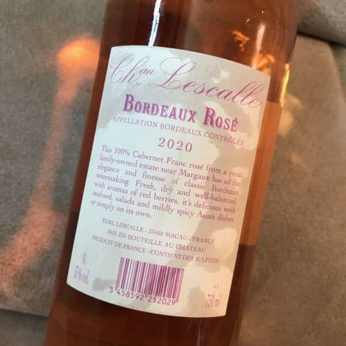 🍷 CHATEAU LESCALLE Bordeaux Ros&eacute; 2020 750ml 13% ROSE NEW 全新 醇酒 美酒 葡...
