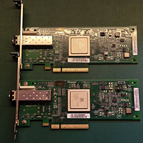 100% Work (套裝出售）QLE2560 8Gb FC HBA 一套兩張 + 原廠 SFP + IBM 5米光纖線