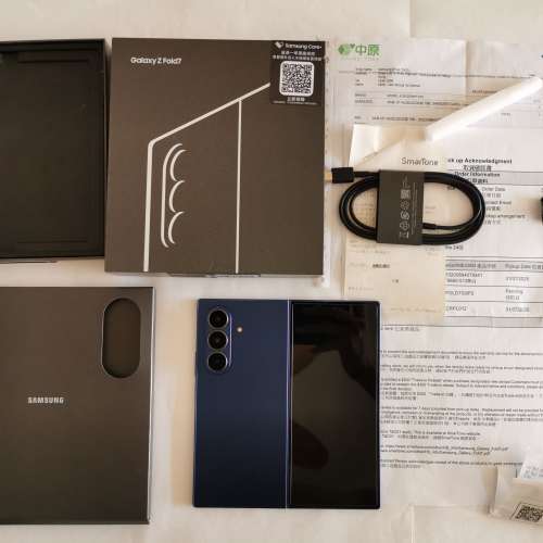 Care+到27年7月, 新淨,512GB,香港行貨,藍色Samsung fold 7 雙卡 5G, 有盒有單