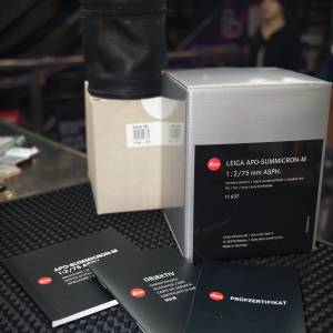 Leica 徠卡 75/2 summicron APSH E49 11637 for m mount 可轉 Nikon CANON olympus...