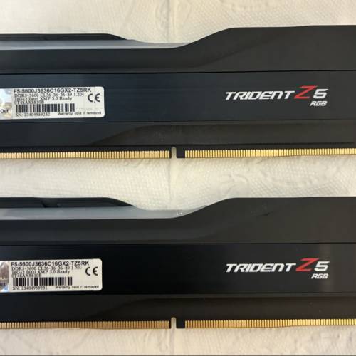 G.Skill D5-5600C36 32GB(2x16GB) Trident Z5 RGB (黑色)(F5-5600J3636C16GX2-TZ5RK)