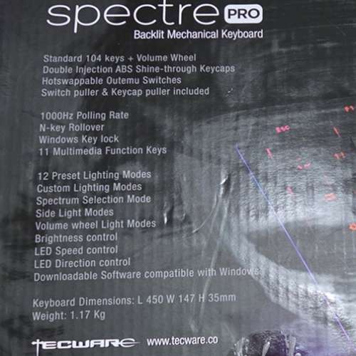 Tecware Spectre Pro 全尺寸 RGB 機械鍵盤