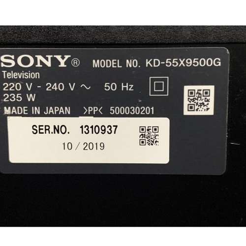 55吋 4K SMART TV sony55X9500G 電視
