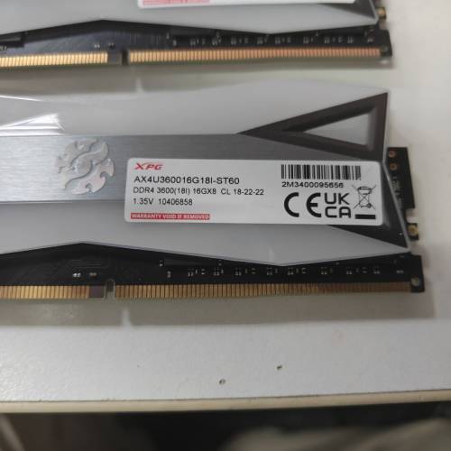 ADATA XPG SPECTRIX D60G (2x 16GB) DDR4 3600 MHz CL18-22-22 (共32GB)
