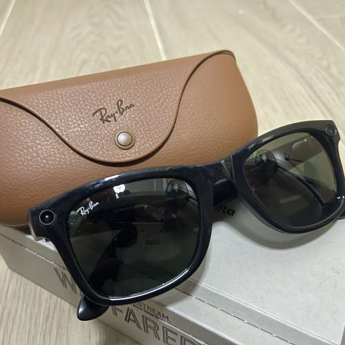 Rayban Wayfarer Meta 1 亮黑 53-27 大碼