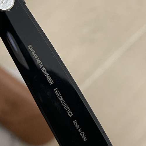 Rayban Wayfarer Meta 1 亮黑 53-27 大碼
