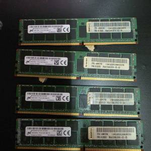 Micron 16GB DDR4 2133P ECC REG 2rx4 4條