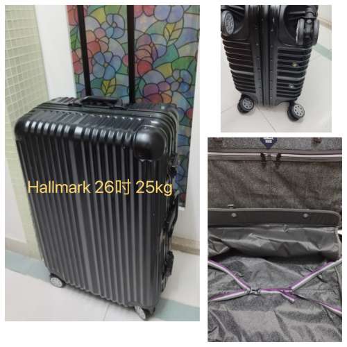 Hallmark 26吋萬向輪tsa安全鎖旅行行李箱喼25kg all direction travel luggage sui...