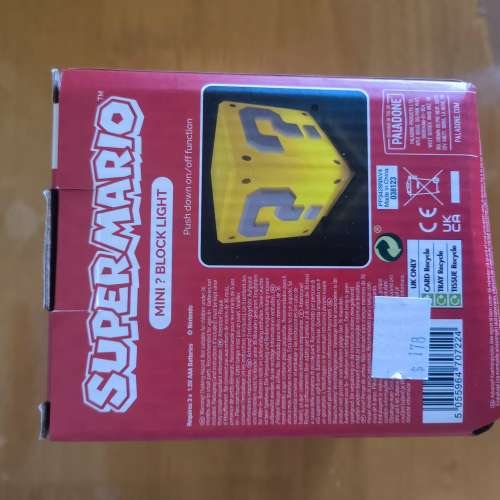 Super Mario Mini ? Block Light with Sound Super Mario 迷你問號磚發光擺設（連音...