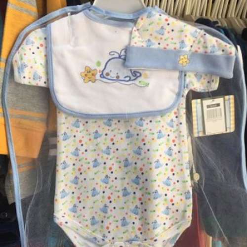 Little step Baby 3-pc Set Butterfly Brand new 全新 嬰兒3件套
