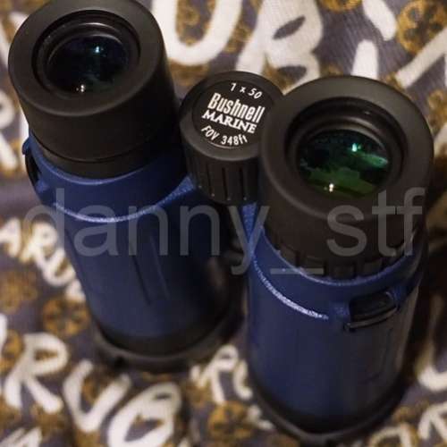 全新絕版 Bushnell Marine 7x50mm 雙筒望遠鏡 28-5070 (防水, 內置指南針及測距線)