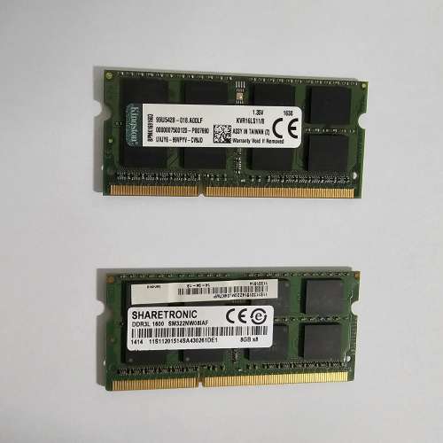 2pcs of 8GB DDR3 1600MHz RAM (SO-DIMM) 記憶體兩條