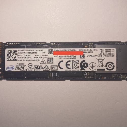 Intel Pro 7600p 1TB m.2 nvme PCIe 3.0 SSD