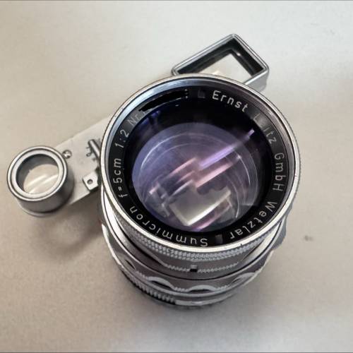 徠卡M卡口鏡頭 連眼鏡 Leica Summicron 5cm 50mm f/2 Dual Range DR Lens with gog...