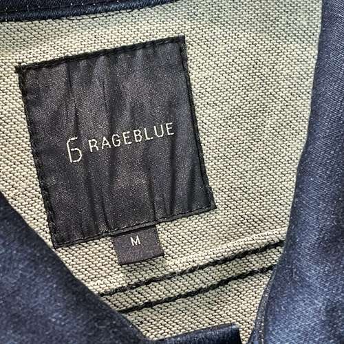 日本潮牌 Rageblue 男装深寶藍色 Classic  傳統4袋 牛仔褸 Denim Jacket Smart Cas...