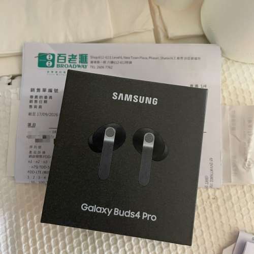 【百老匯全新行貨】Samsung Galaxy Buds 4 Pro 降噪藍芽耳機 (黑/白色)平700