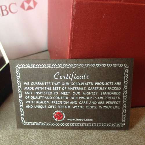 HSBC 24K Gold Plated Deco (Collectible) TERROY NEW 全新 匯豐 福羊羊 金羊 收藏品